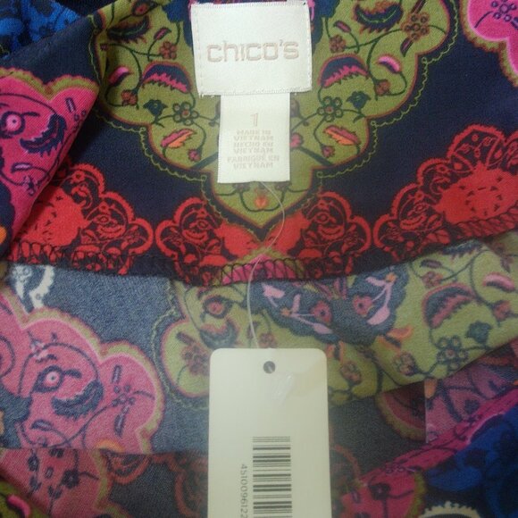 NWTS Chico's Bold Geometric Medallion Pattern Dress Chico’s Size 1 = Med (8–10) - Picture 6 of 6